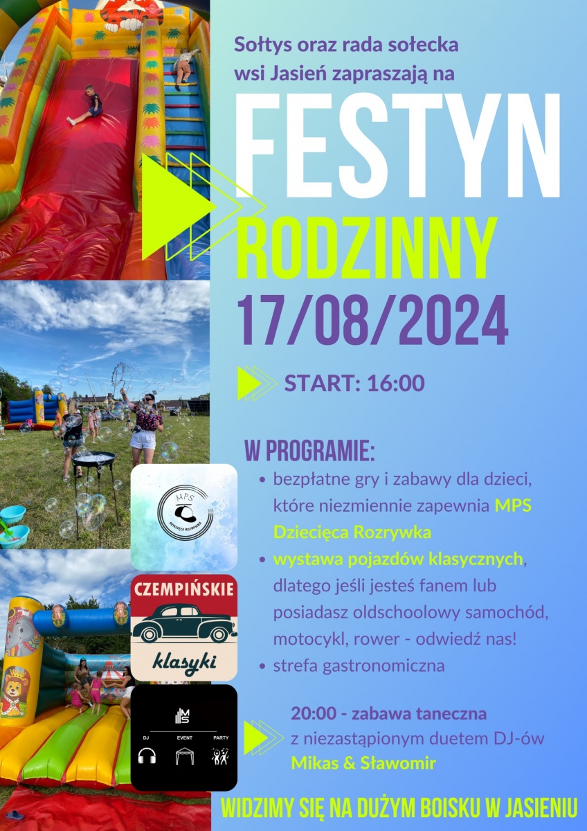 Festyn rodzinny w Jasieniu już w sobotę!