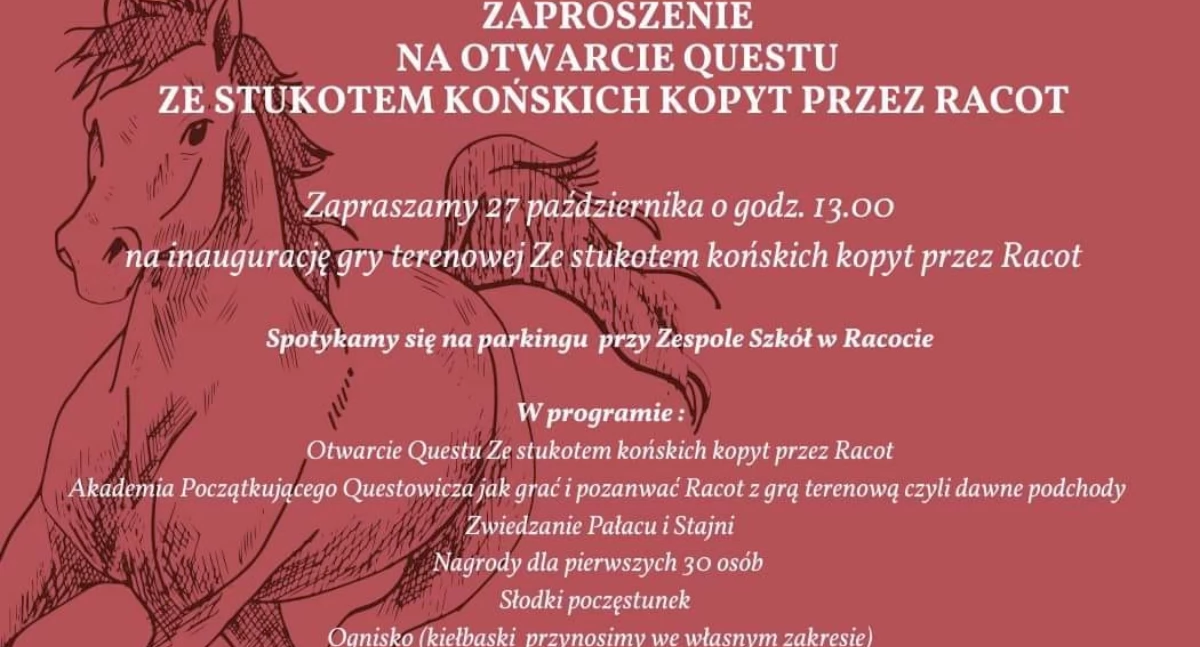 Ze stukotem końskich kopyt przez Racot. Gra terenowa już w niedzielę!