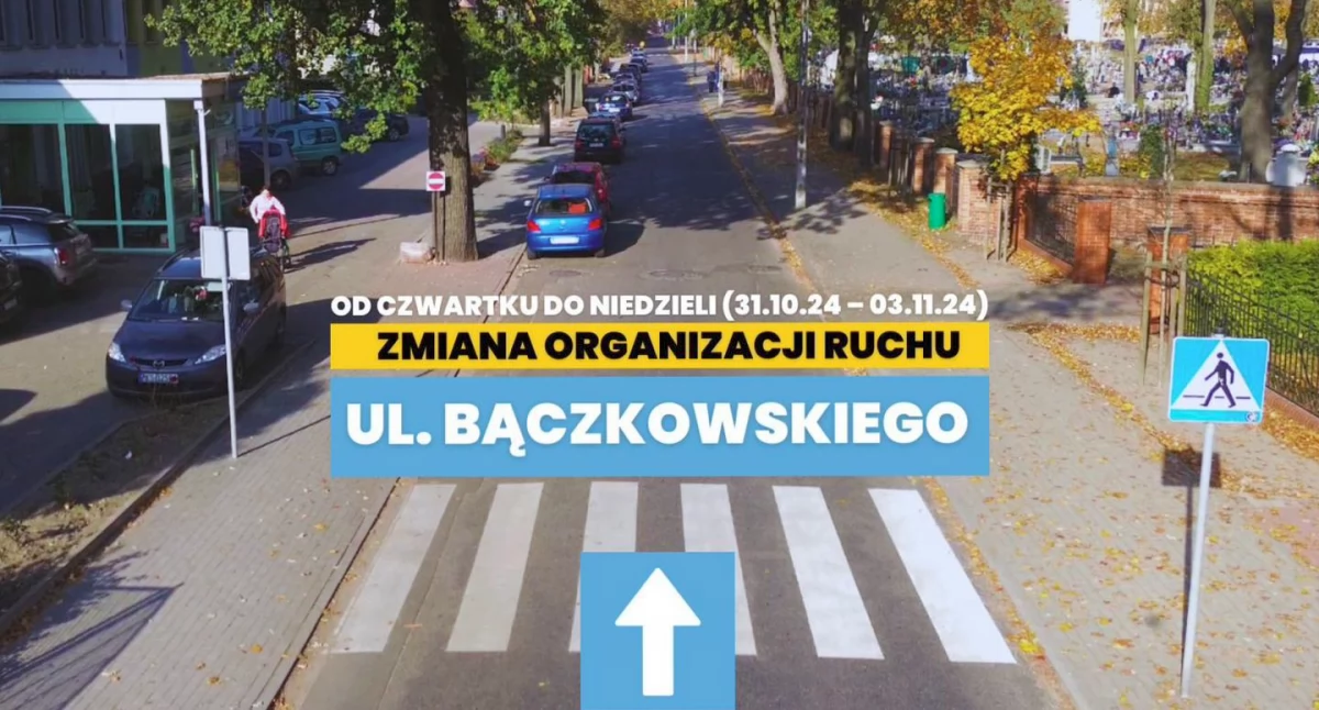 Uwaga! Zmiana organizacji ruchu na ul. Bączkowskiego w Kościanie!