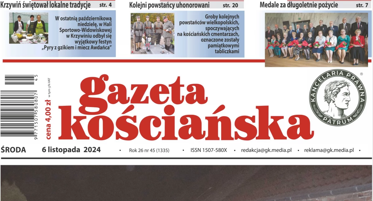 Nowy numer Gazety Kościańskiej - 6 listopada 2024