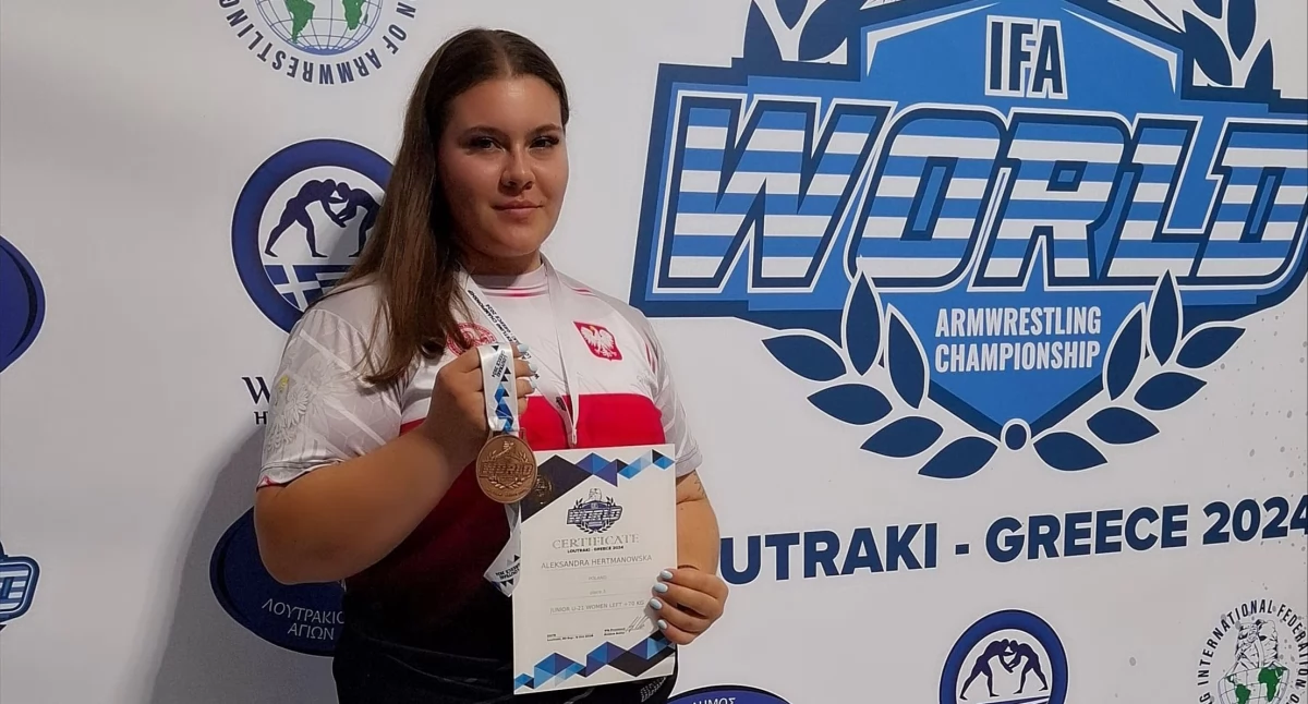 Aleksandra Hertmanowska - multimedalistka w armwrestlingu z Kościana