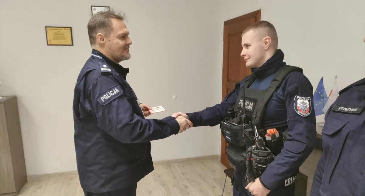 Oddał 12 litrów krwi. Wyróżnienie dla policjanta z kościańskiej komendy