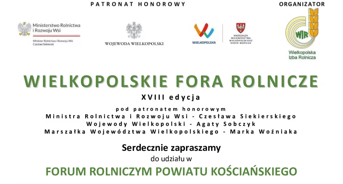Forum Rolnicze Powiatu Kościańskiego już 13 lutego!