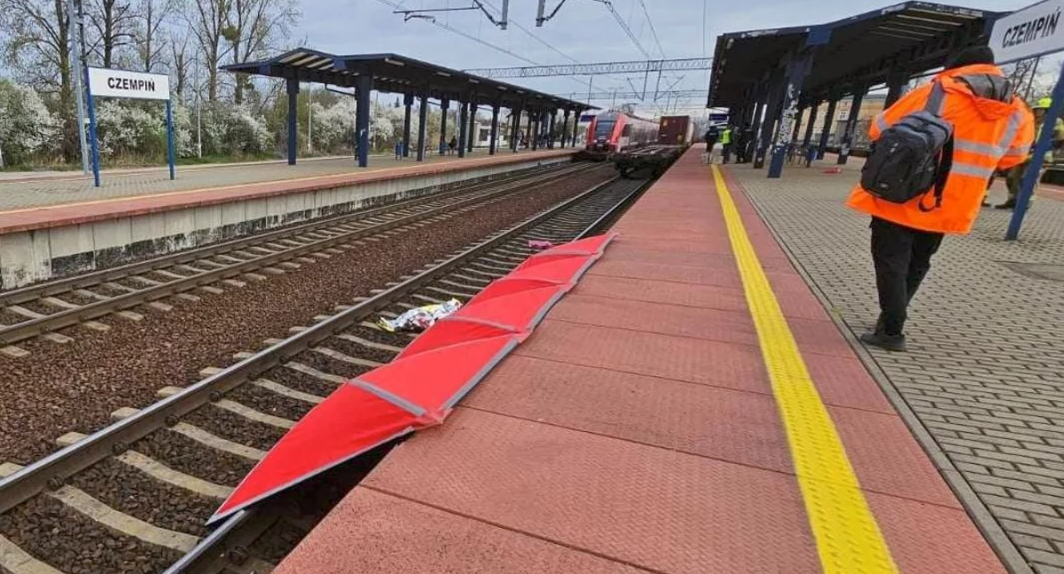 Śmiertelne potrącenie przez pociąg w Czempiniu!