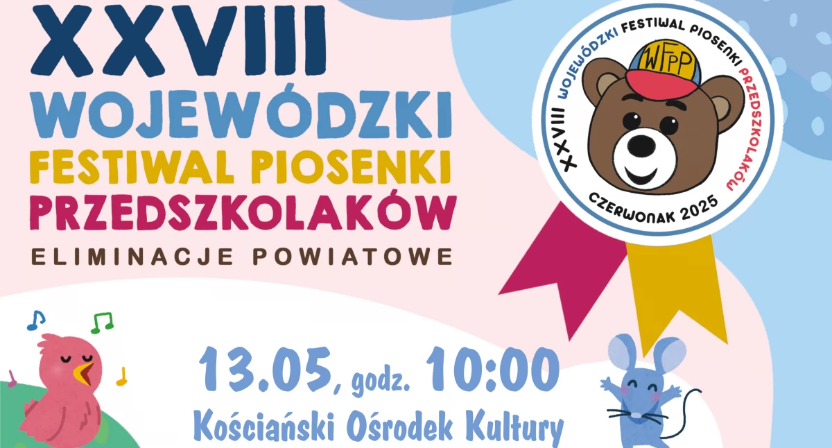 Eliminacje XXVIII Wojewódzkiego Festiwalu Piosenki Przedszkolaków. Ostatnia chwila na zapisy!