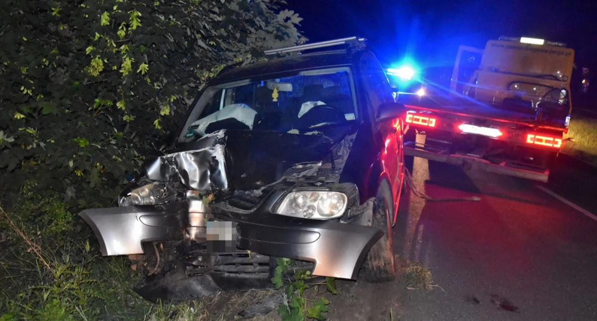 20-latek miał 2,7 promila. Wjechał w drzewo