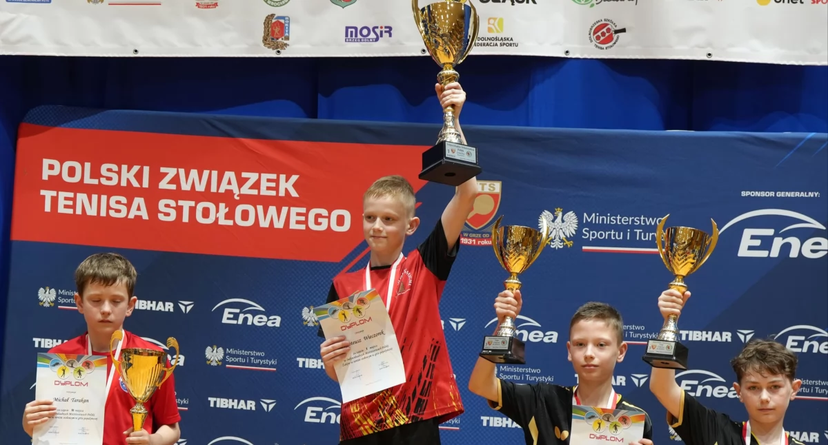 Tymoteusz Wieczorek z Mistrzostwem Polski Żaków w tenisie stołowym!