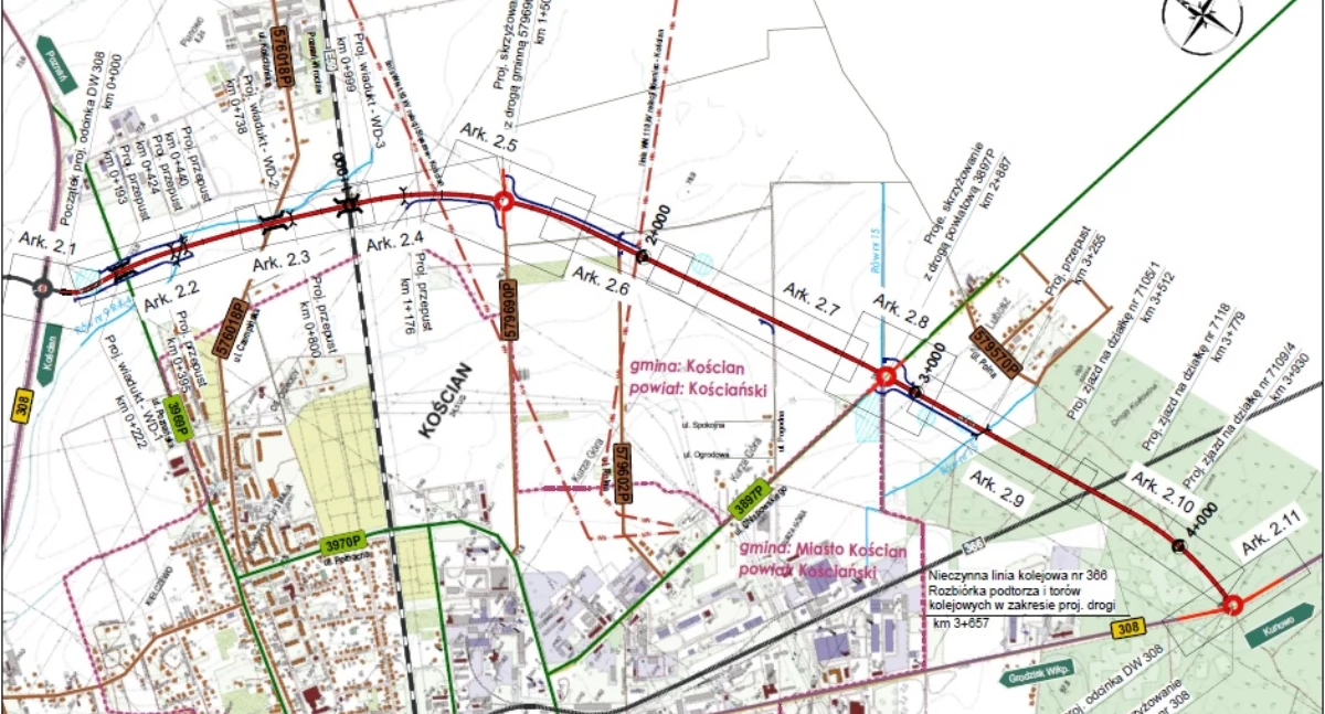 Północna obwodnica Kościana na początku 2027 roku?