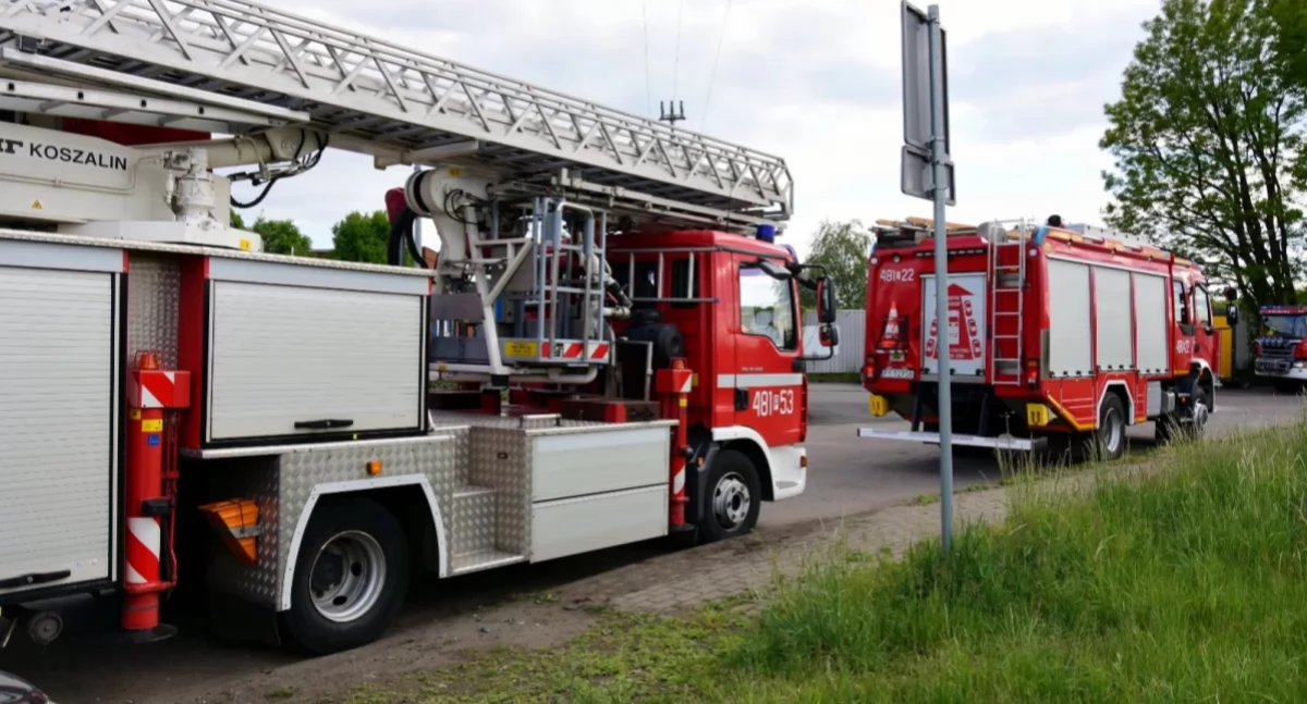 Pożar w zakładzie przetwarzania w Przysiece
