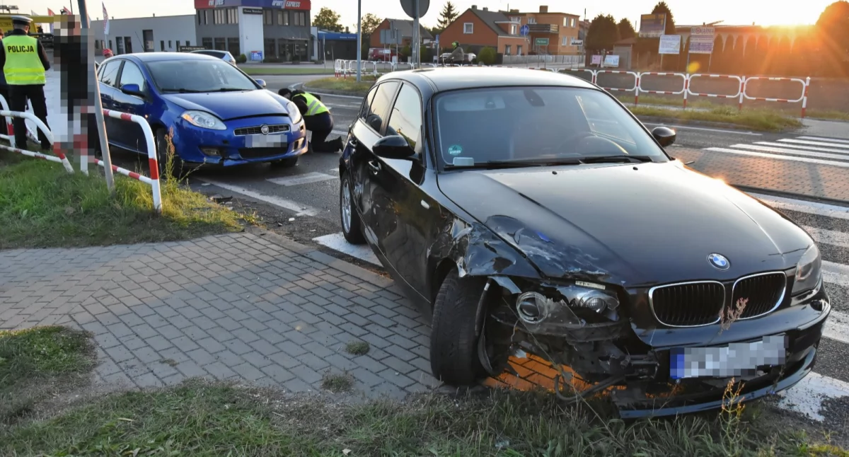 Zderzenie Fiata i BMW na obwodnicy Kościana [ZDJĘCIA]
