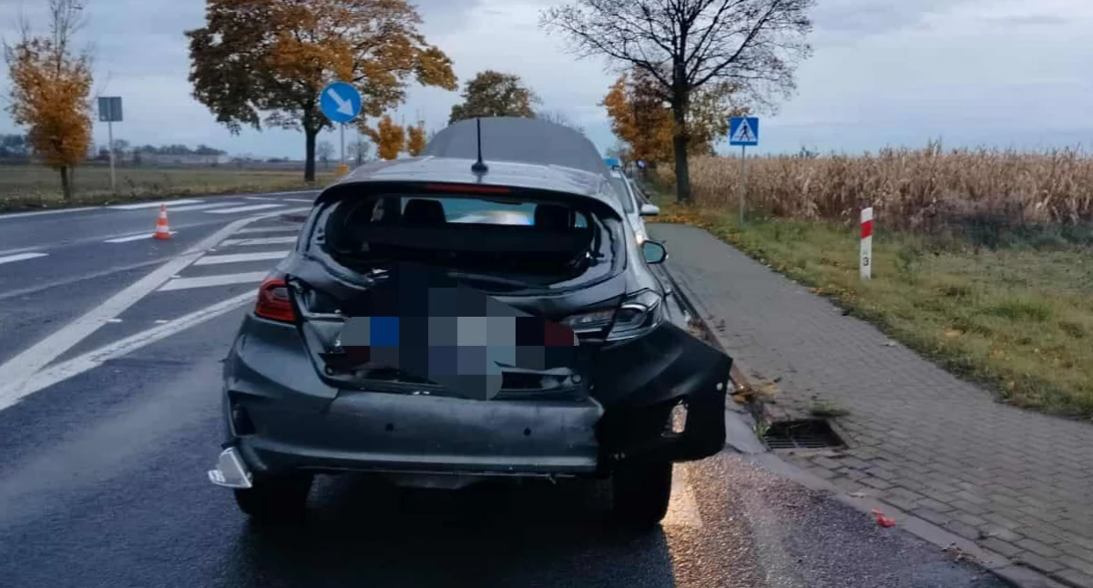 Uciekła z miejsca kolizji. Jej samochód zaczął się palić. Była pijana