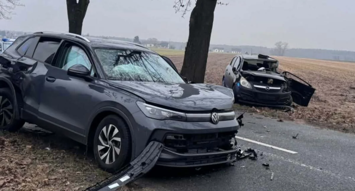 Czołowe zderzenie między Gryżyną i Nowym Dębcem [ZDJĘCIA]