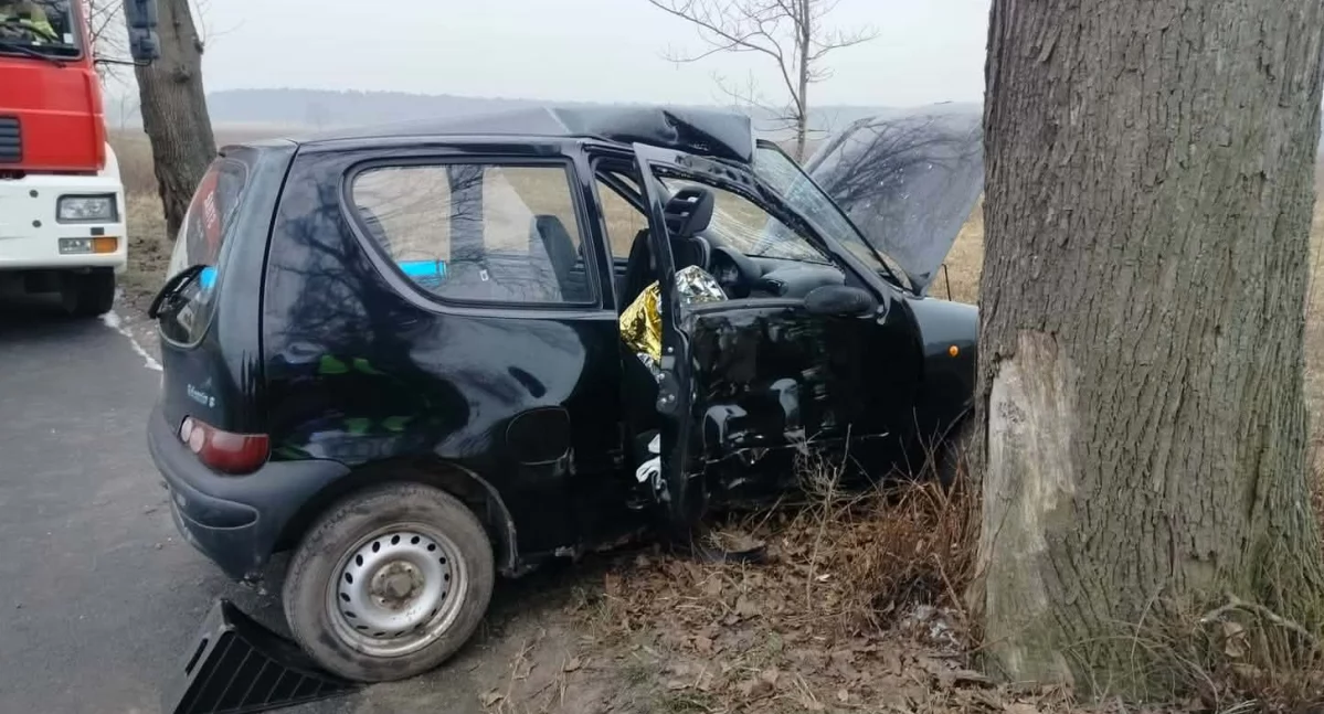 Wypadek na drodze koło Starego Gołębina!
