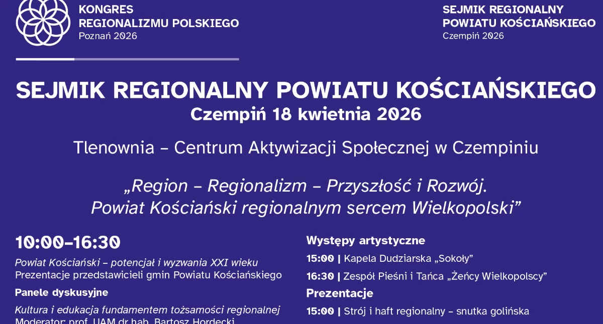 Sejmik Regionalny Powiatu Kościańskiego już w sobotę!