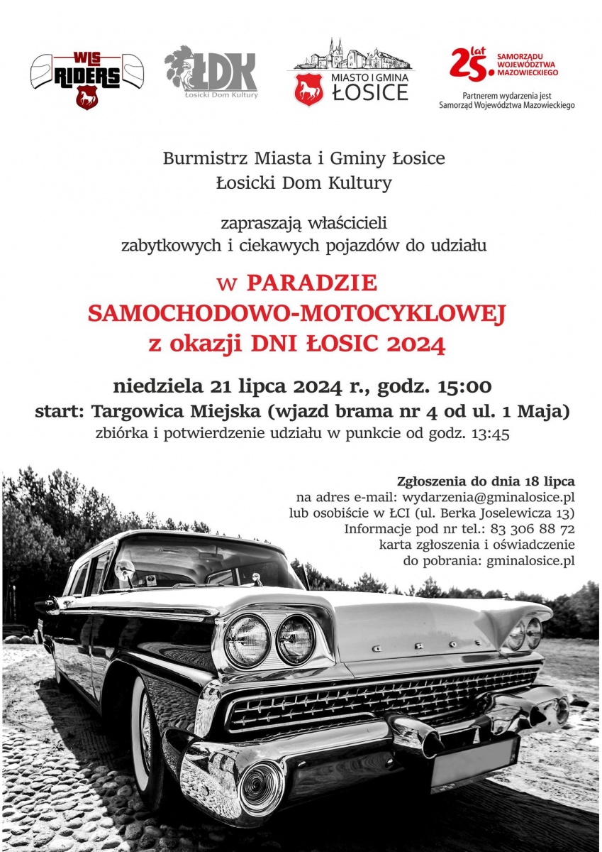 Parada Samochodowo-Motocyklowa z okazji Dni Łosic 2024