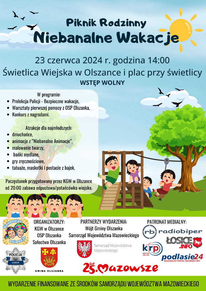 Rodzinny Piknik „Niebanalne Wakacje” w Olszance – Rozpocznij Lato w Wyjątkowy Sposób!