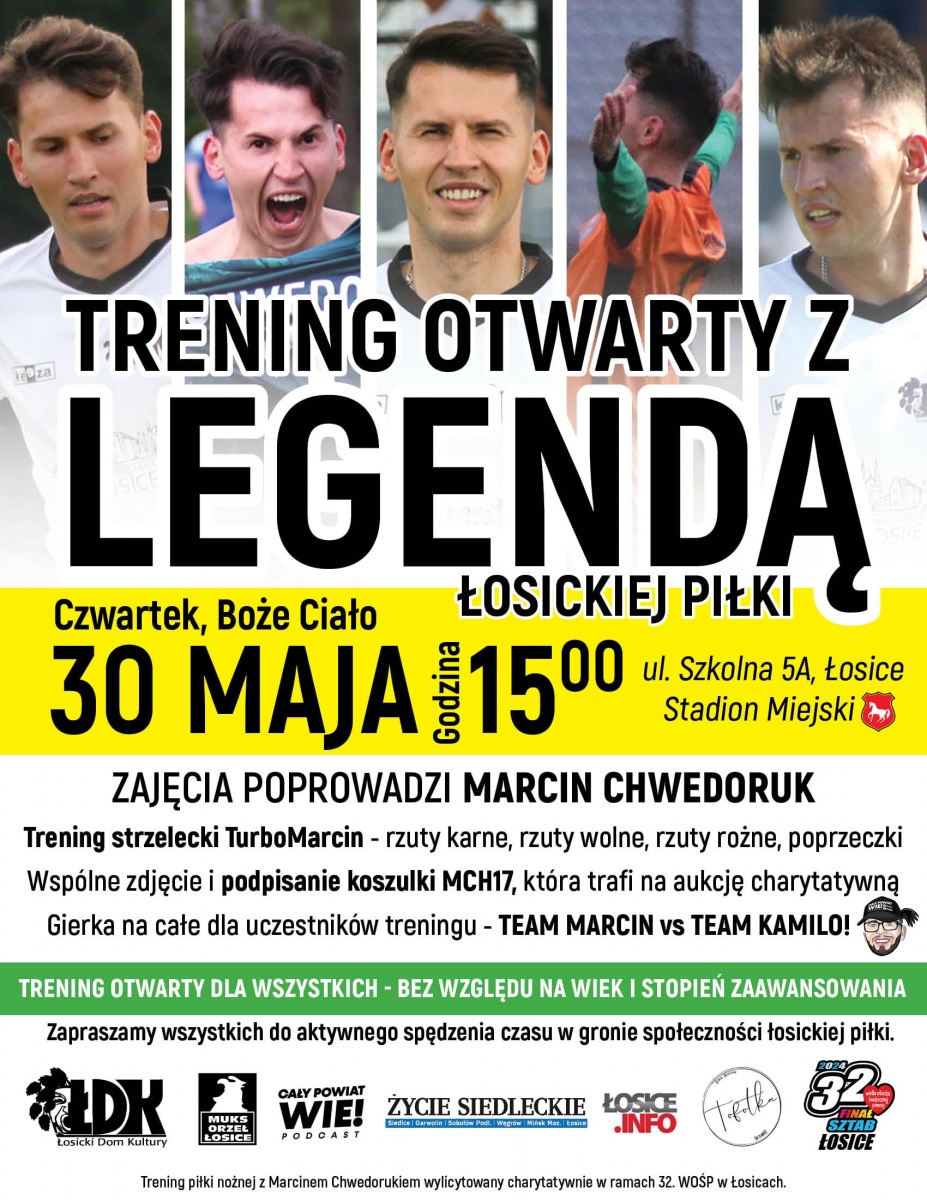 Trening otwarty z legendą.