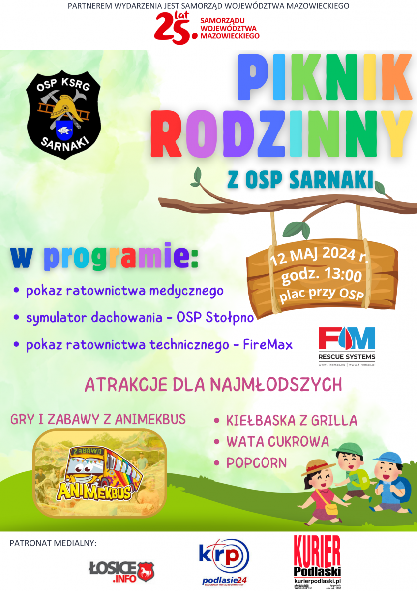 OSP Sarnaki Zaprasza na Piknik Rodzinny z Pokazami Ratownictwa