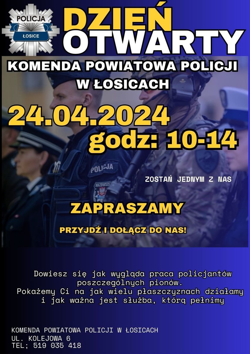 Zapraszamy na Dzień Otwarty w Komendzie Policji