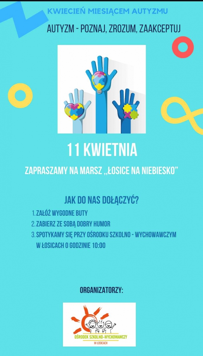 Kwiecień - miesiącem autyzmu „ŁOSICE NA NIEBIESKO”