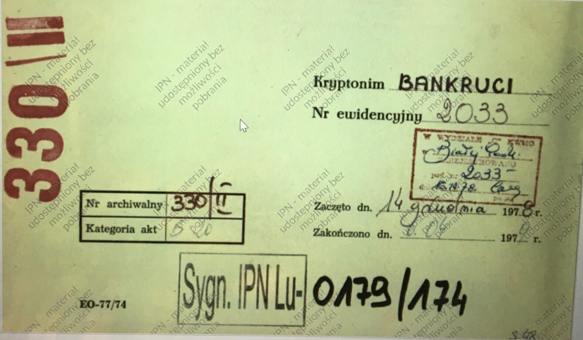 Kryptonim „BANKRUCI”