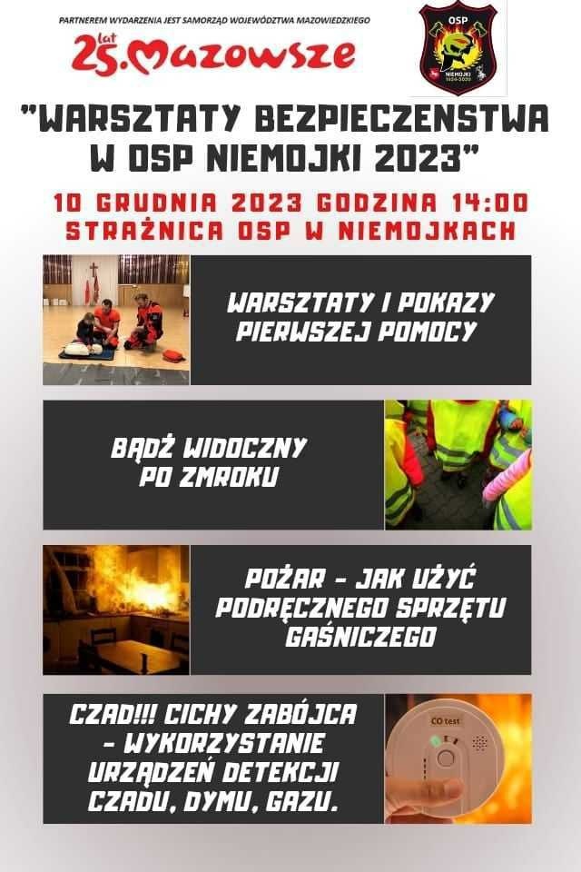 OSP Niemojki zaprasza na warsztaty bezpieczeństwa