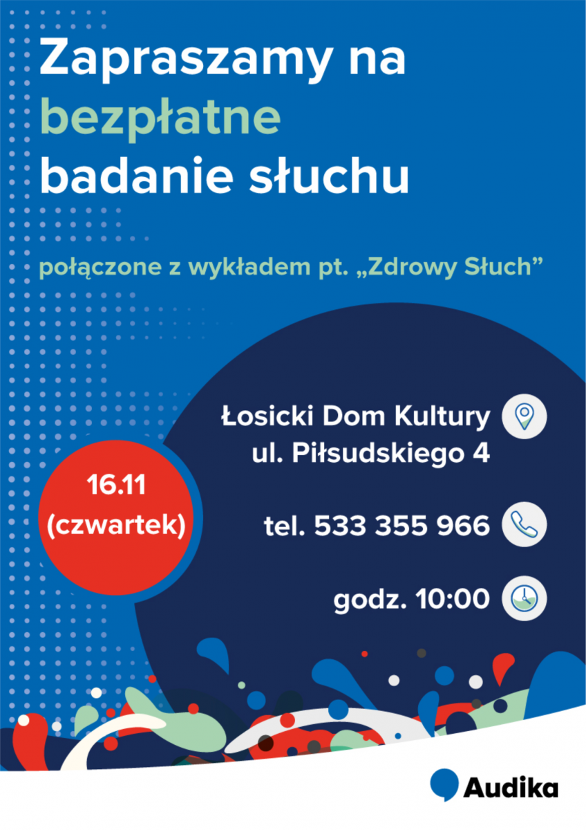 Przyjdź na badanie słuchu połączone z wykładem