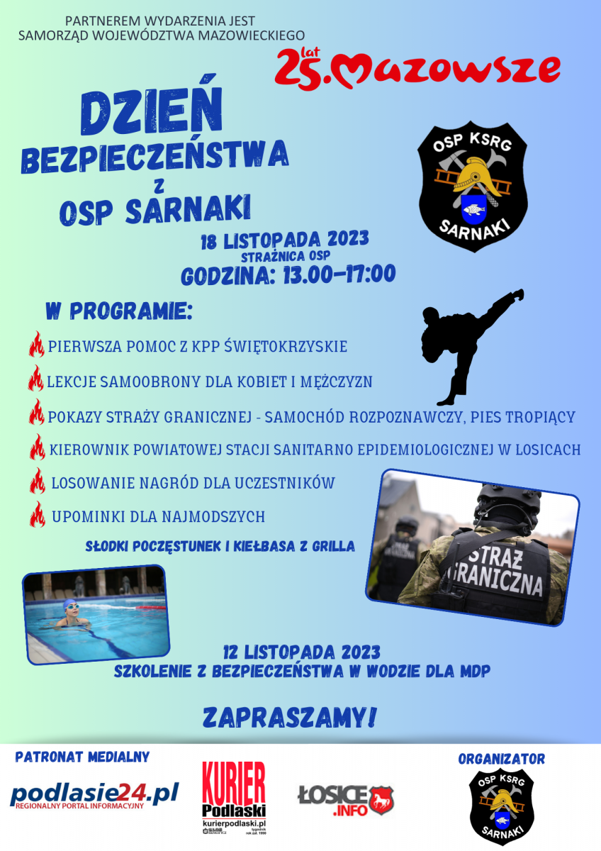 Przyjdź na Dzień bezpieczeństwa z OSP Sarnaki