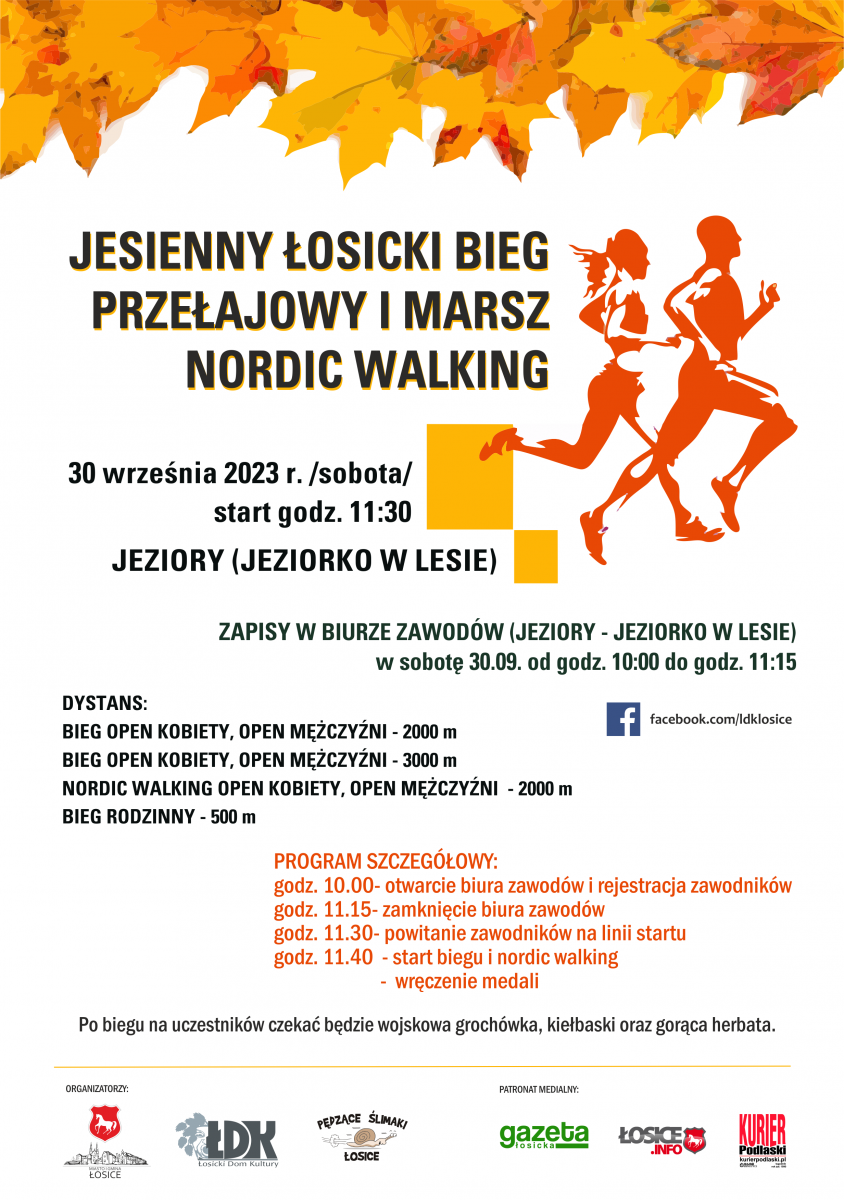 Jesienny Łosicki Bieg Przełajowy i Marsz Nordin Walking