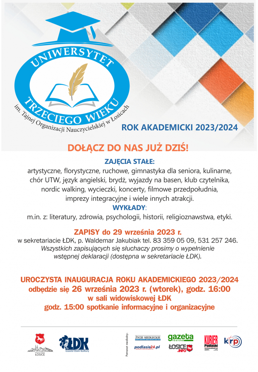 Uroczysta Inauguracja Roku Akademickiego UTW