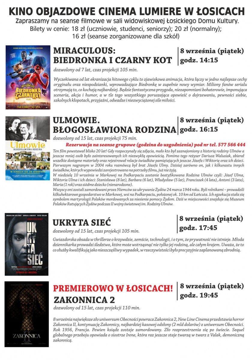 Kino Objazdowe Lumiere w Łosicach 