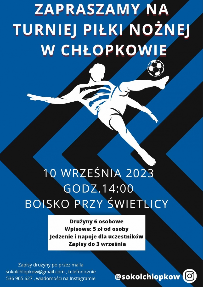 Trwa nabór zgłoszeń na Turniej Piłki Nożnej w Chłopkowie