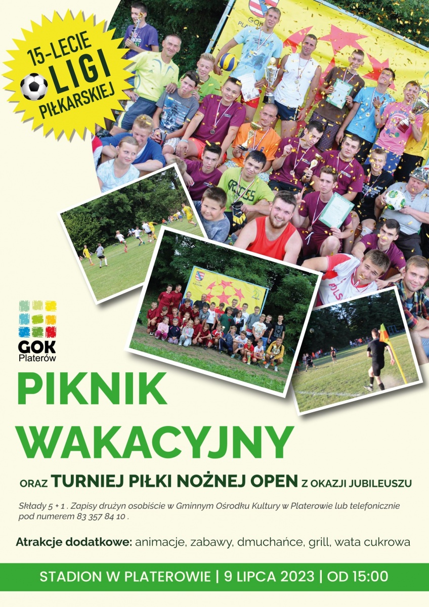 Turniej Piłki Nożnej z okazji 5-lecia Wakacyjnej Ligi Piłkarskiej w Platerowie