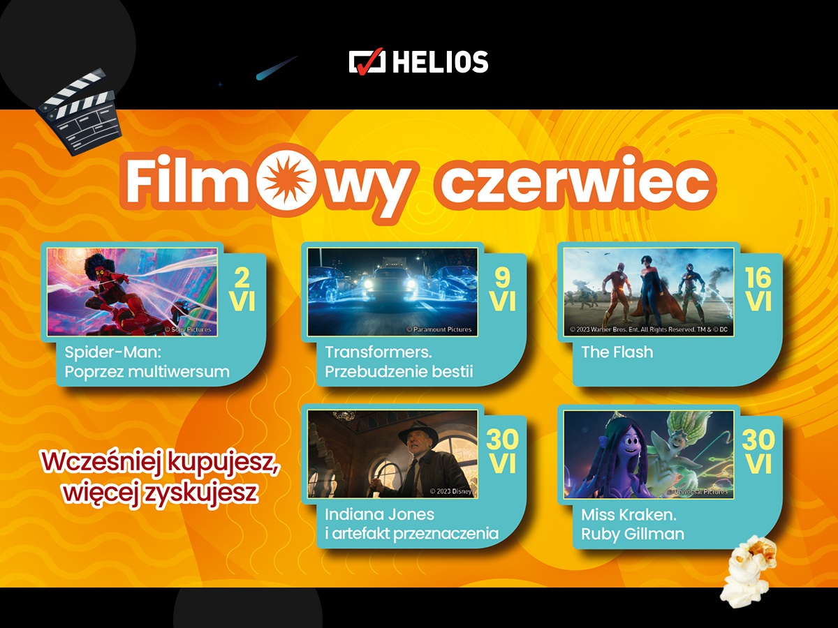 Filmowy czerwiec w kinie Helios