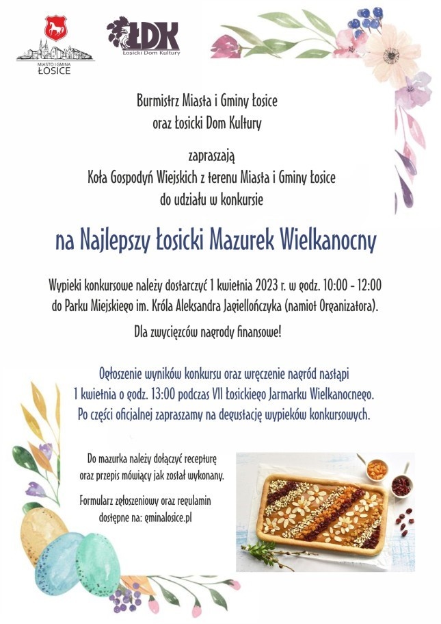 Konkurs na Najlepszy Łosicki Mazurek Wielkanocny
