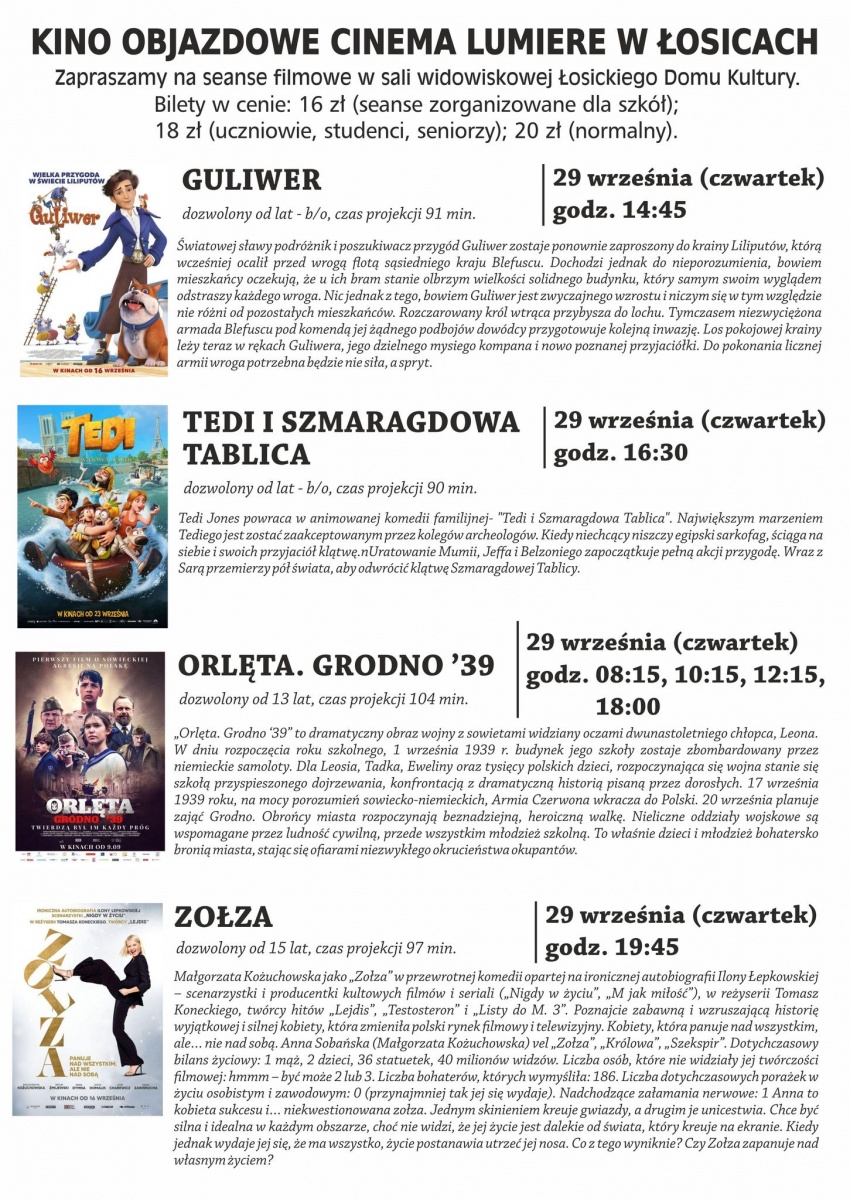 Cinema Lumiere zaprasza