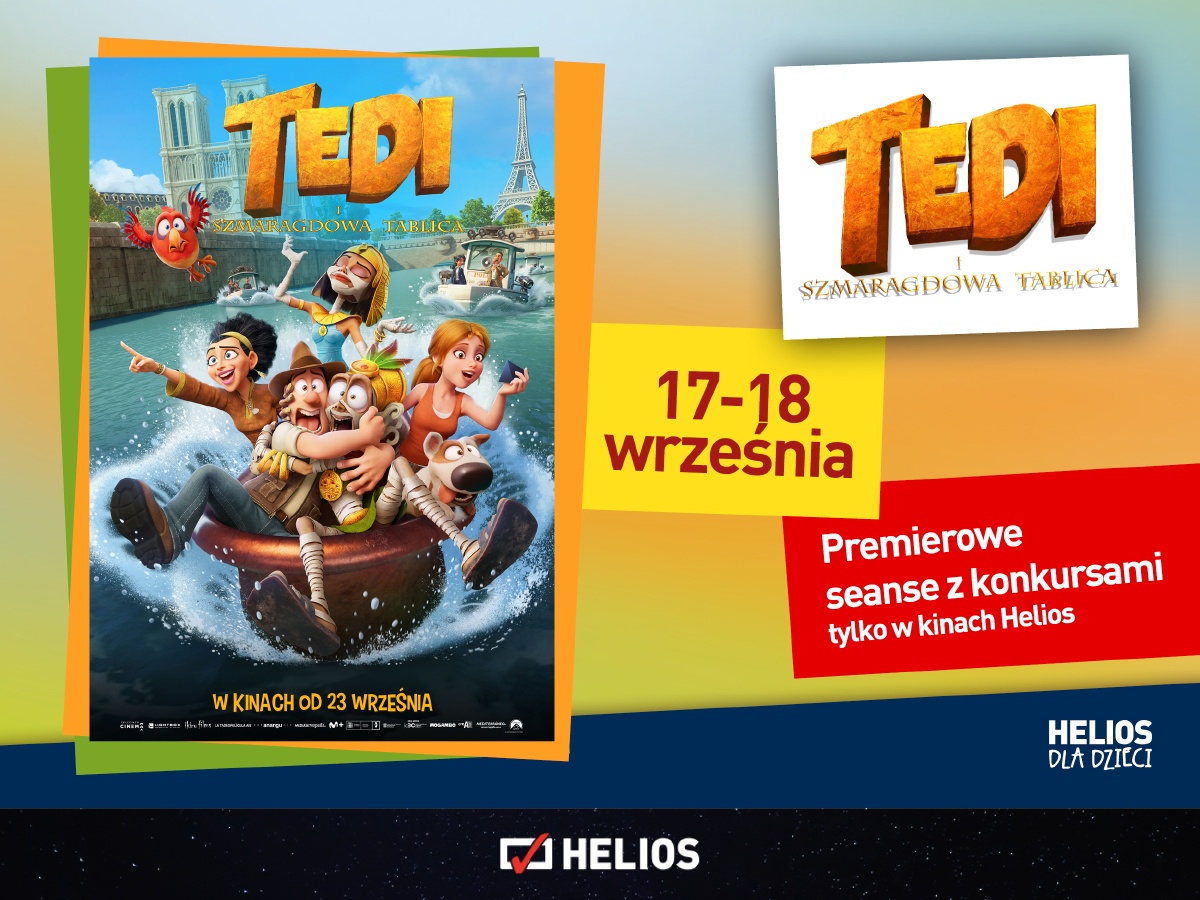 TEDI i szmaragdowa tablica. Przedpremierowe seanse z konkursami 17-18 września