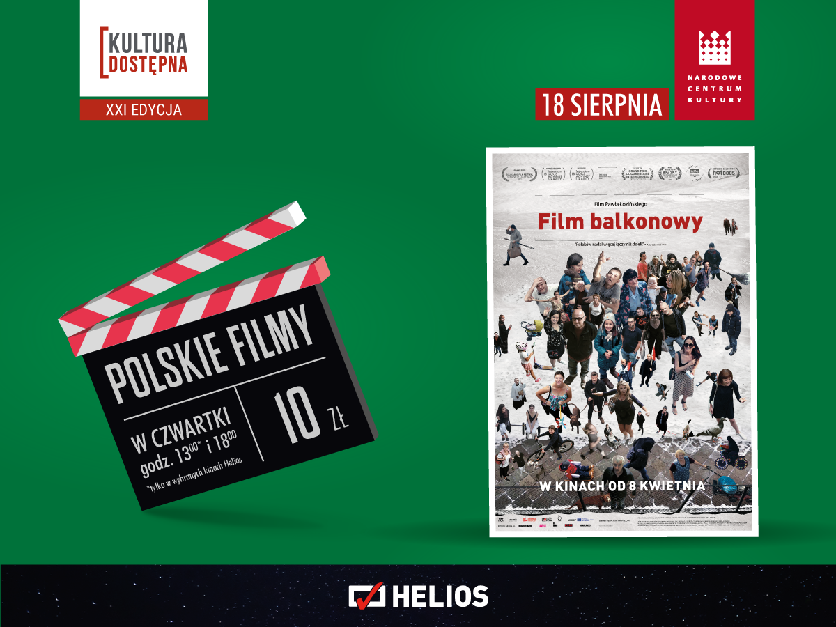 Film balkonowy w cyklu Kultura Dostępna w kinie Helios!