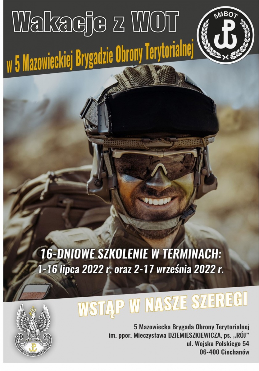 Mazowieccy terytorialsi zapraszają na wakacyjne szkolenie