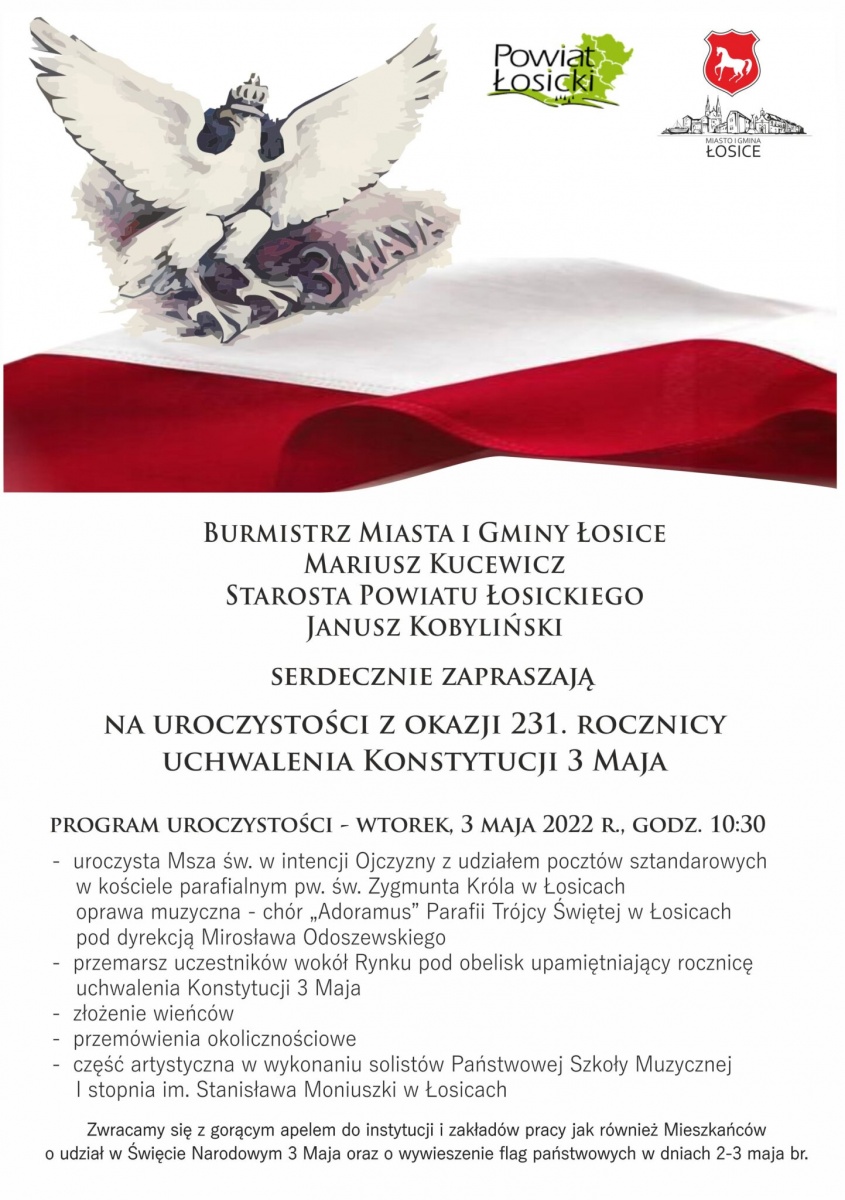 231. rocznica uchwalenia Konstytucji 3 Maja