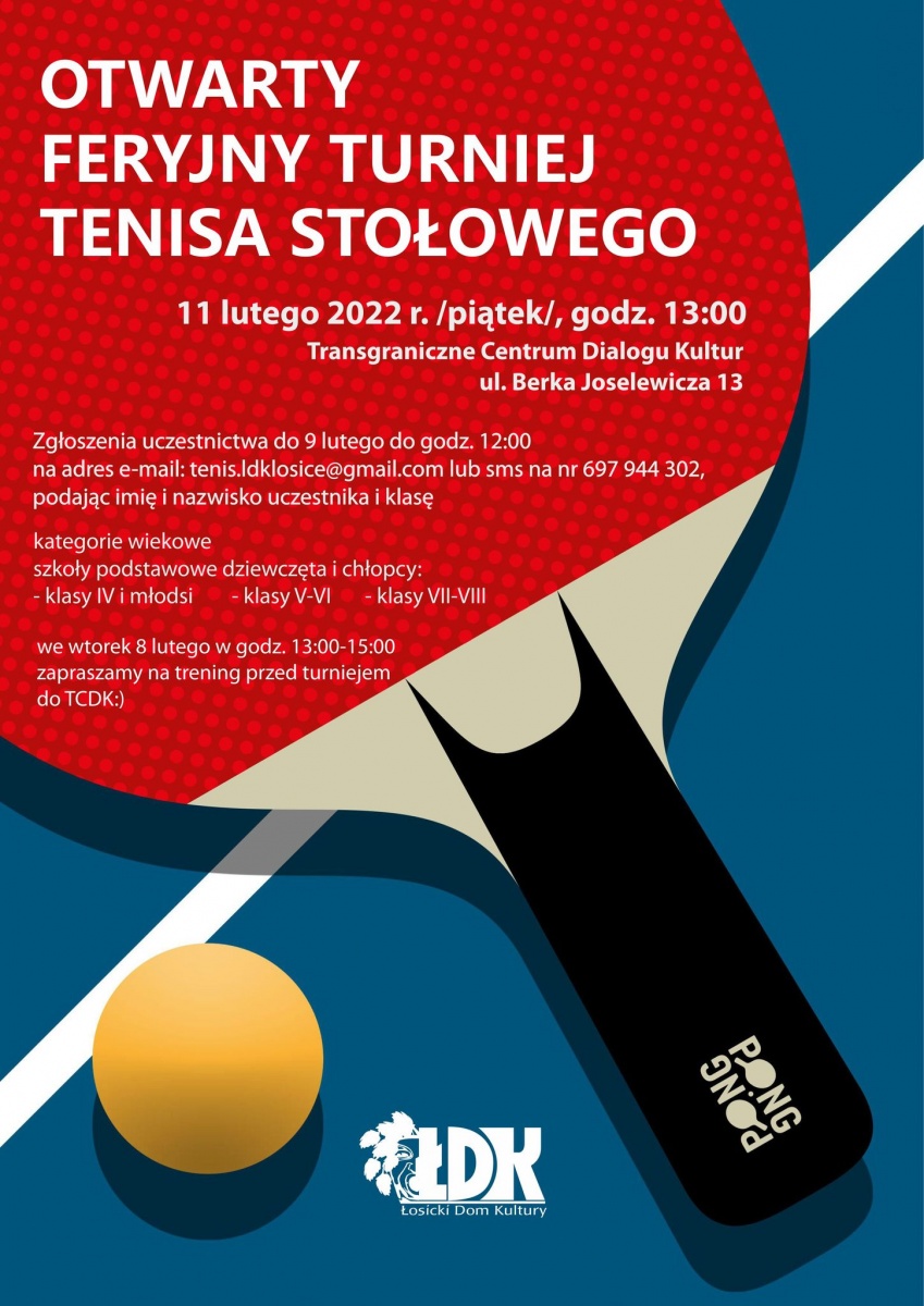 OTWARTY FERYJNY TURNIEJ TENISA STOŁOWEGO