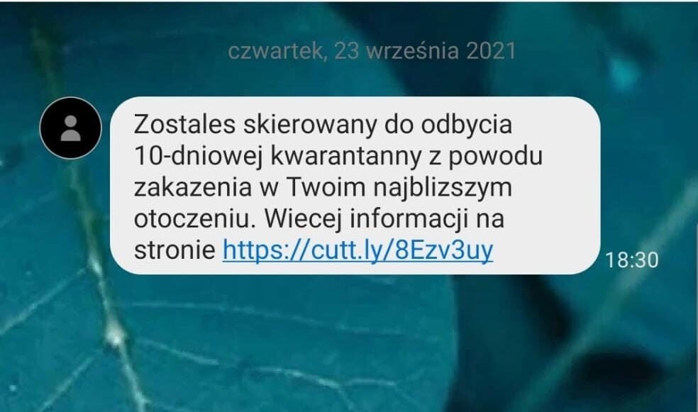 Uwaga na fałszywe sms o kwarantannie