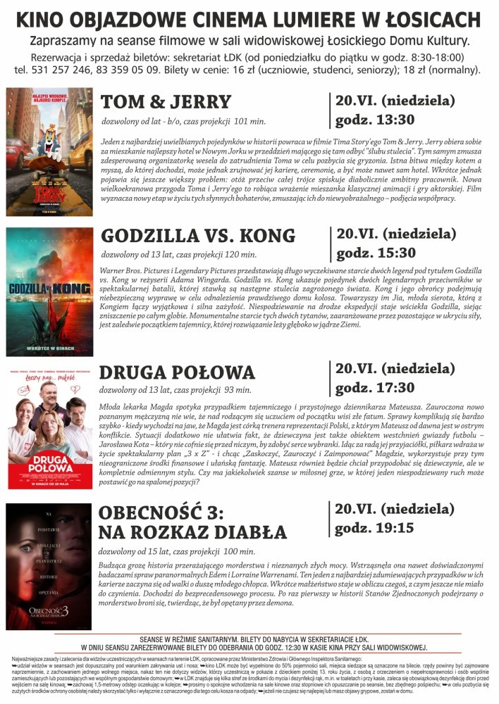 Kino Objazdowe - repertuar