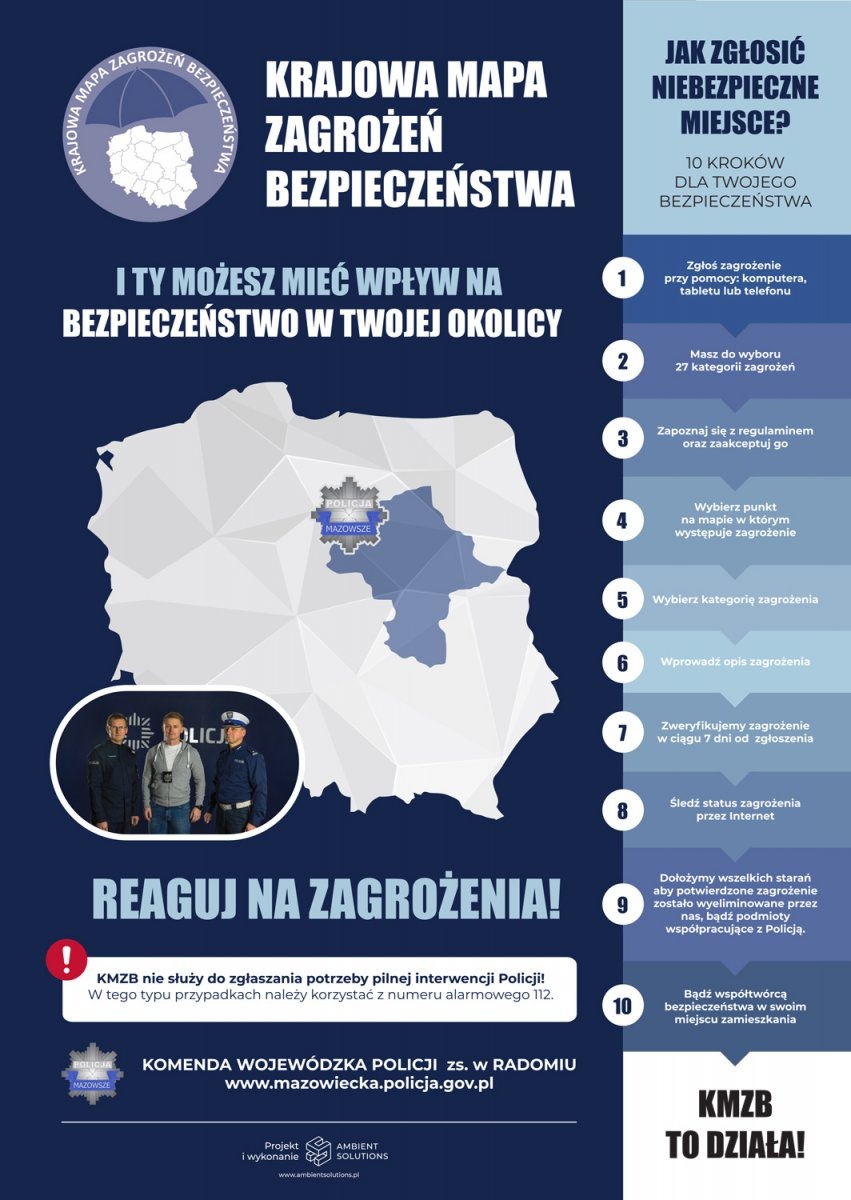 Reaguj gdy dzieje się coś niepokojącego - Krajowa Mapa Zagrożeń