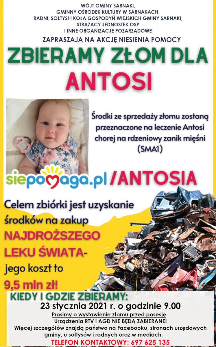 Oddaj złom - uratuj malutką Antosię