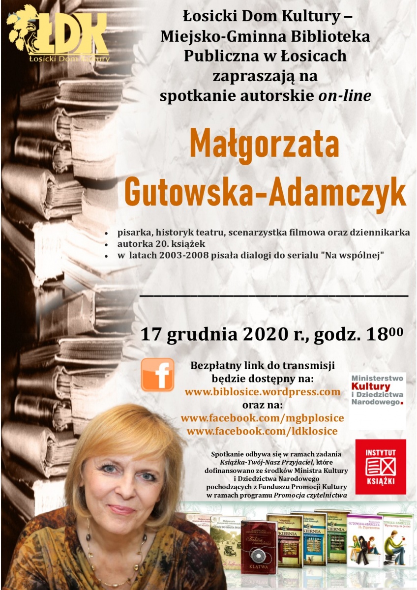 Spotkanie autorskie z Małgorzatą Gutowską-Adamczyk