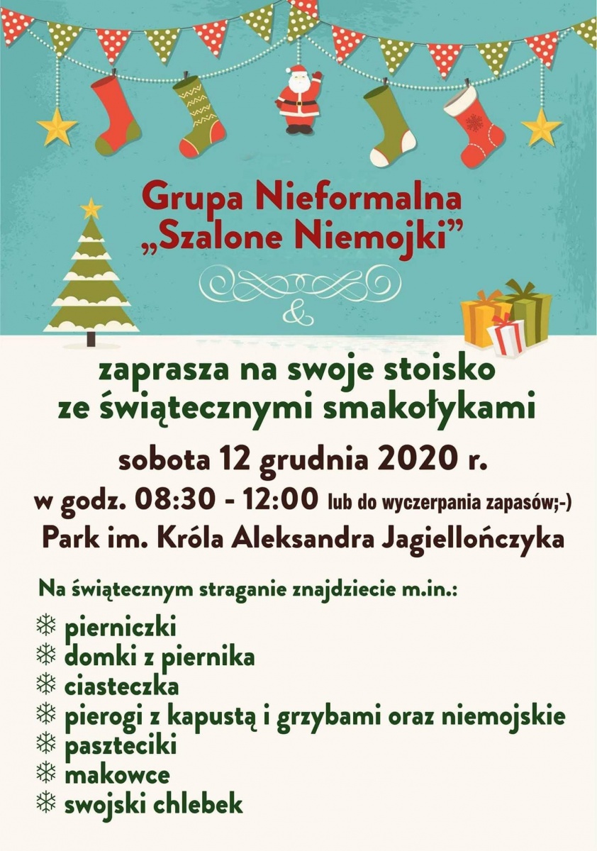 Świąteczne stoisko w centrum miasta
