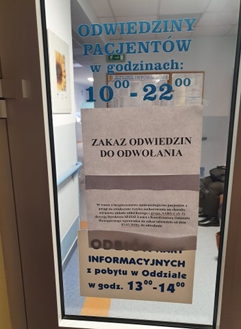 Zakaz odwiedzin na oddziale wewnętrznym łosickiego SPZOZ związany jest dużym obłożeniem na oddziale