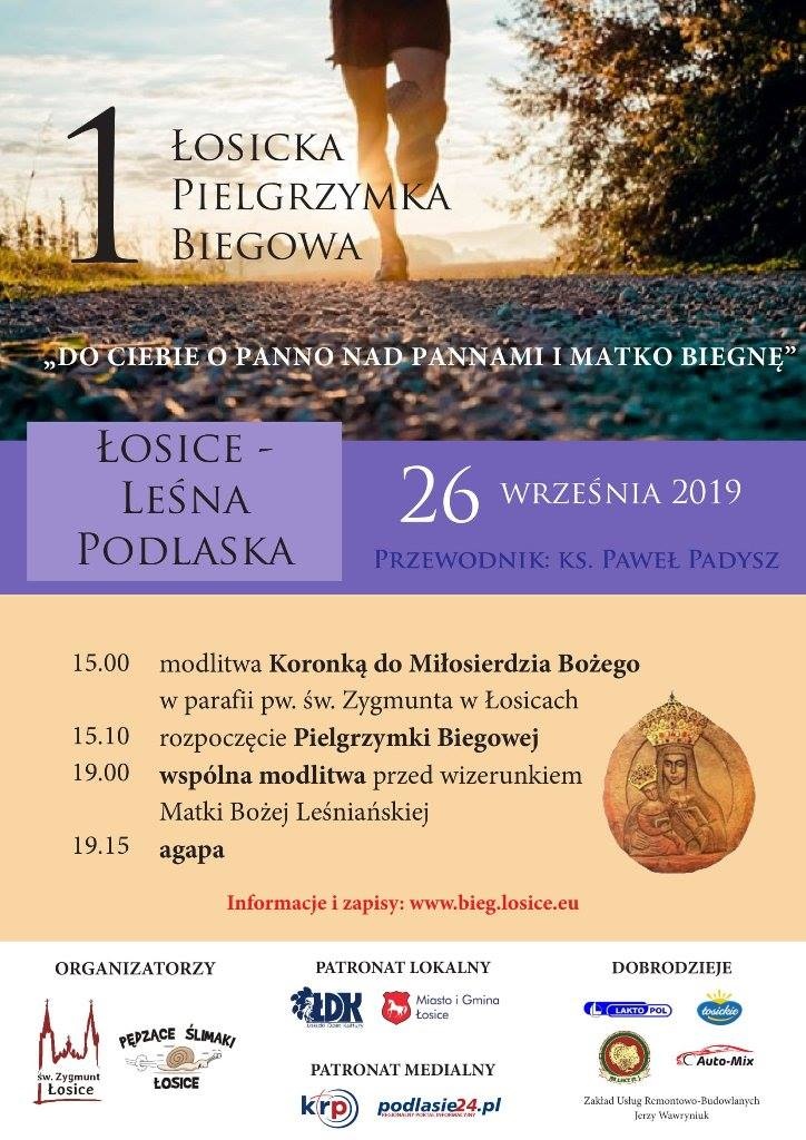 Pierwsza łosicka pielgrzymka biegowa