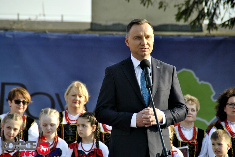 Wizyta Prezydenta Andrzeja Dudy w Łosicach